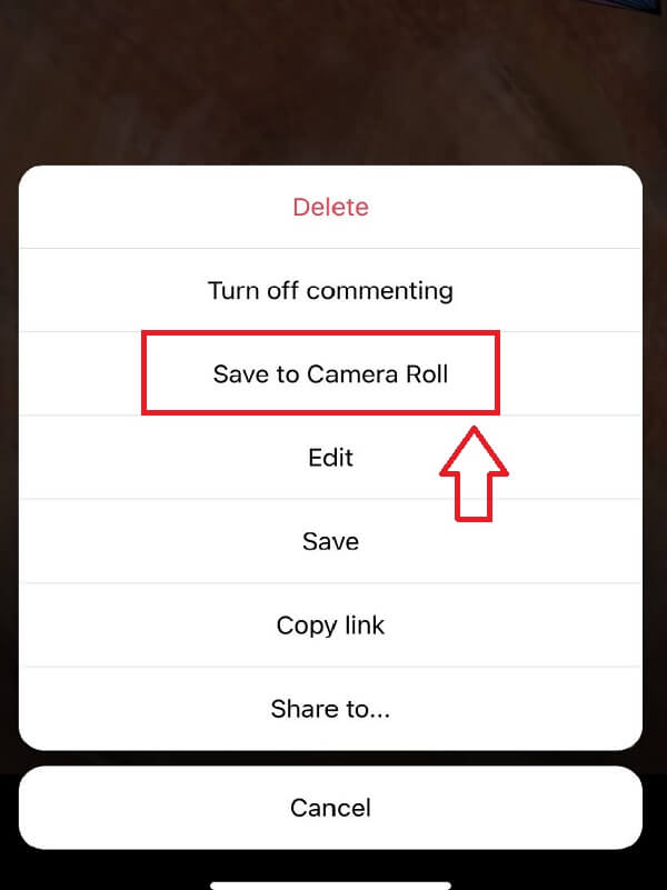 how to save an instagram reel to camera roll